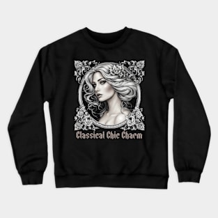 Classical Chic Charm Crewneck Sweatshirt